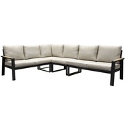 AVH-Collectie Lola hoek loungeset 4-delig aluminium antraciet