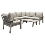 AVH-Collectie Lola hoek loungeset 5-delig aluminium zand latte AVH-Collectie Lola hoek loungeset 5-delig aluminium zand latte