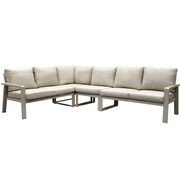 AVH-Collectie Lola hoek loungeset 4-delig aluminium latte zand