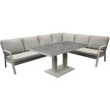 AVH-Collectie Barolo hoek dining loungeset 4 delig aluminium verstelbare tafel latte AVH-Collectie Barolo hoek dining loungeset 4 delig aluminium verstelbare tafel latte