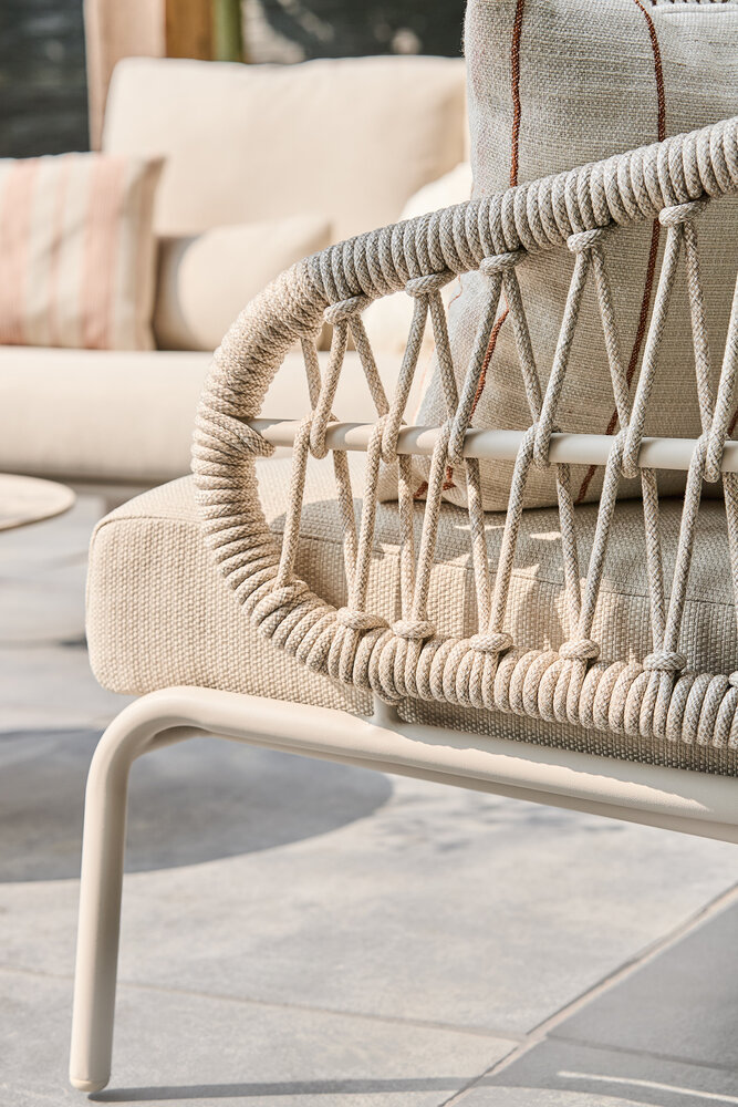 SUNS Suns Tosca stoel bank loungeset 3 delig camel sand rope SUNS Suns Tosca stoel bank loungeset 3 delig camel sand rope