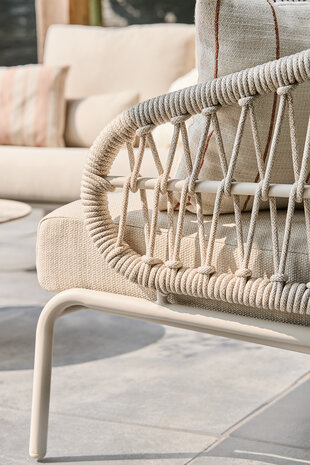 SUNS Suns Tosca stoel bank loungeset 3 delig camel sand rope SUNS Suns Tosca stoel bank loungeset 3 delig camel sand rope