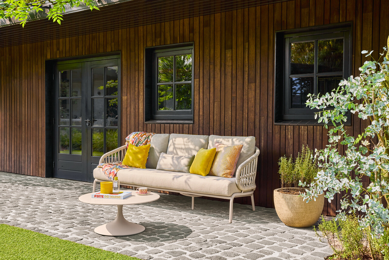 SUNS Suns Tosca stoel bank loungeset 3 delig camel sand rope SUNS Suns Tosca stoel bank loungeset 3 delig camel sand rope