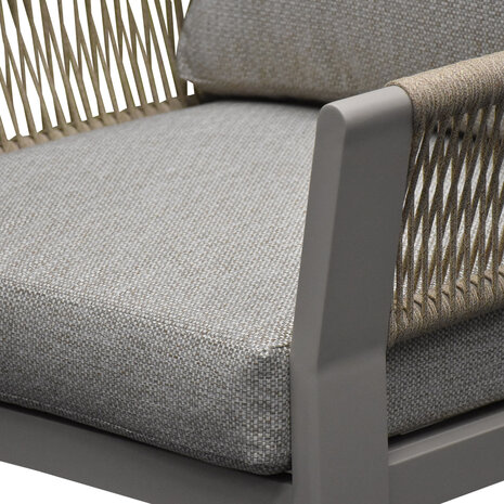 AVH-Collectie Saigon stoel bank loungeset 3 delig latte zand aluminium AVH-Collectie Saigon stoel bank loungeset 3 delig latte zand aluminium