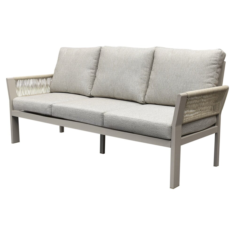 AVH-Collectie Saigon stoel bank loungeset 3 delig latte zand aluminium AVH-Collectie Saigon stoel bank loungeset 3 delig latte zand aluminium