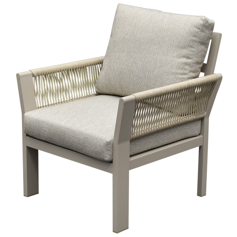 AVH-Collectie Saigon stoel bank loungeset 4 delig latte zand aluminium AVH-Collectie Saigon stoel bank loungeset 4 delig latte zand aluminium