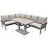 Saigon lounge dining set 5 delig verstelbare tafel latte zand Saigon lounge dining set 5 delig verstelbare tafel latte zand