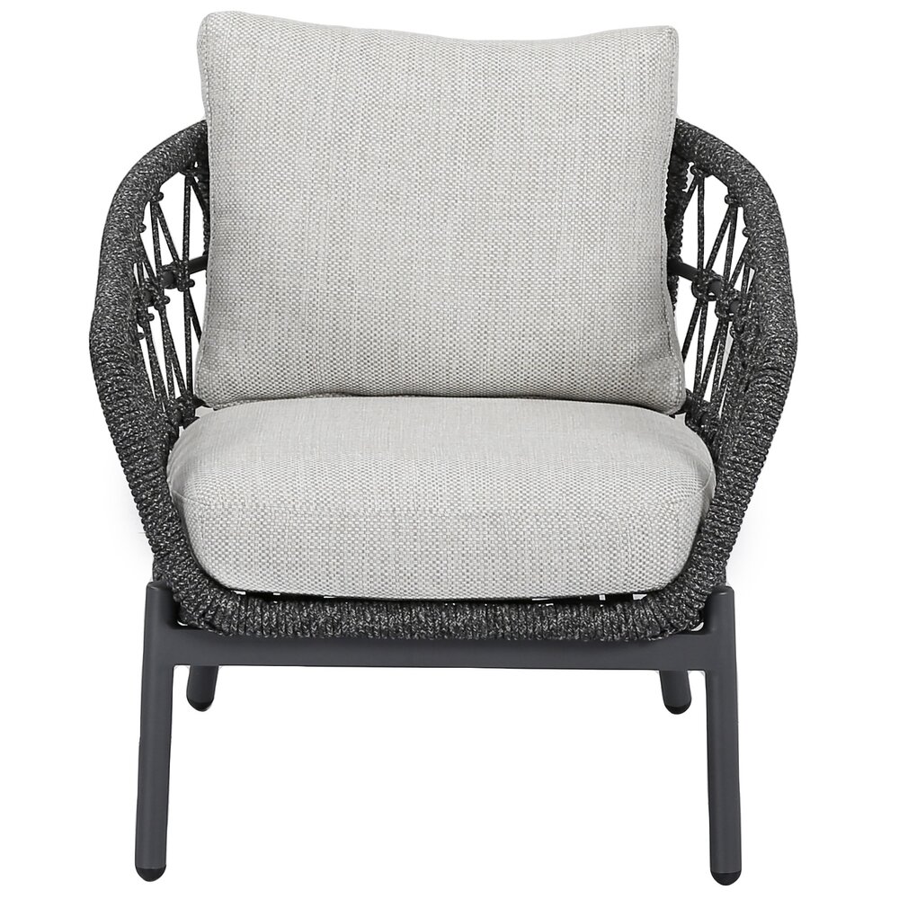 AVH-Collectie Arezzo low dining loungestoel antraciet rope AVH-Collectie Arezzo low dining loungestoel antraciet rope