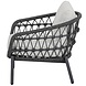 AVH-Collectie Arezzo low dining loungestoel antraciet rope AVH-Collectie Arezzo low dining loungestoel antraciet rope