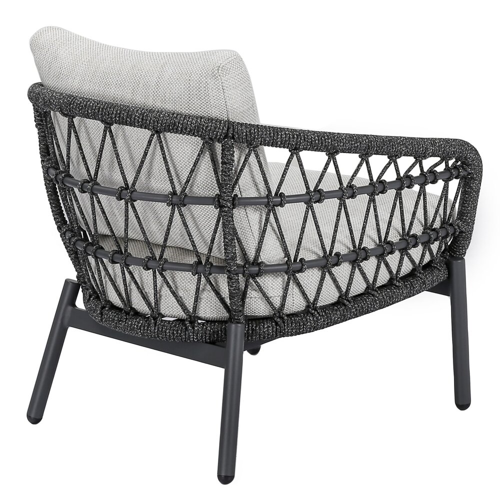 AVH-Collectie Arezzo low dining loungestoel antraciet rope AVH-Collectie Arezzo low dining loungestoel antraciet rope