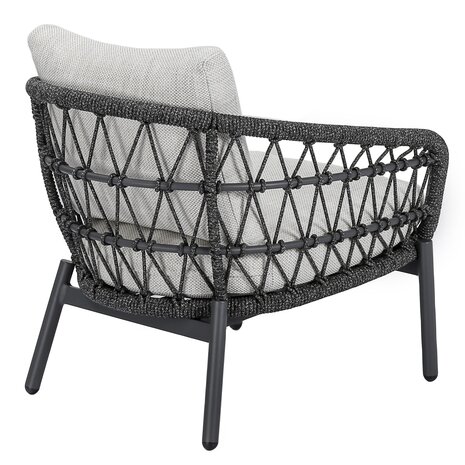AVH-Collectie Arezzo low dining loungestoel antraciet rope AVH-Collectie Arezzo low dining loungestoel antraciet rope