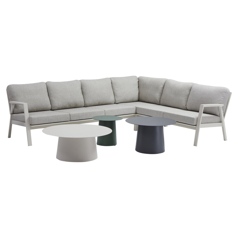 AVH-Collectie Barolo hoek loungeset 6 delig aluminium latte zand AVH-Collectie Barolo hoek loungeset 6 delig aluminium latte zand