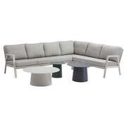 AVH-Collectie Barolo hoek loungeset 6 delig aluminium latte zand