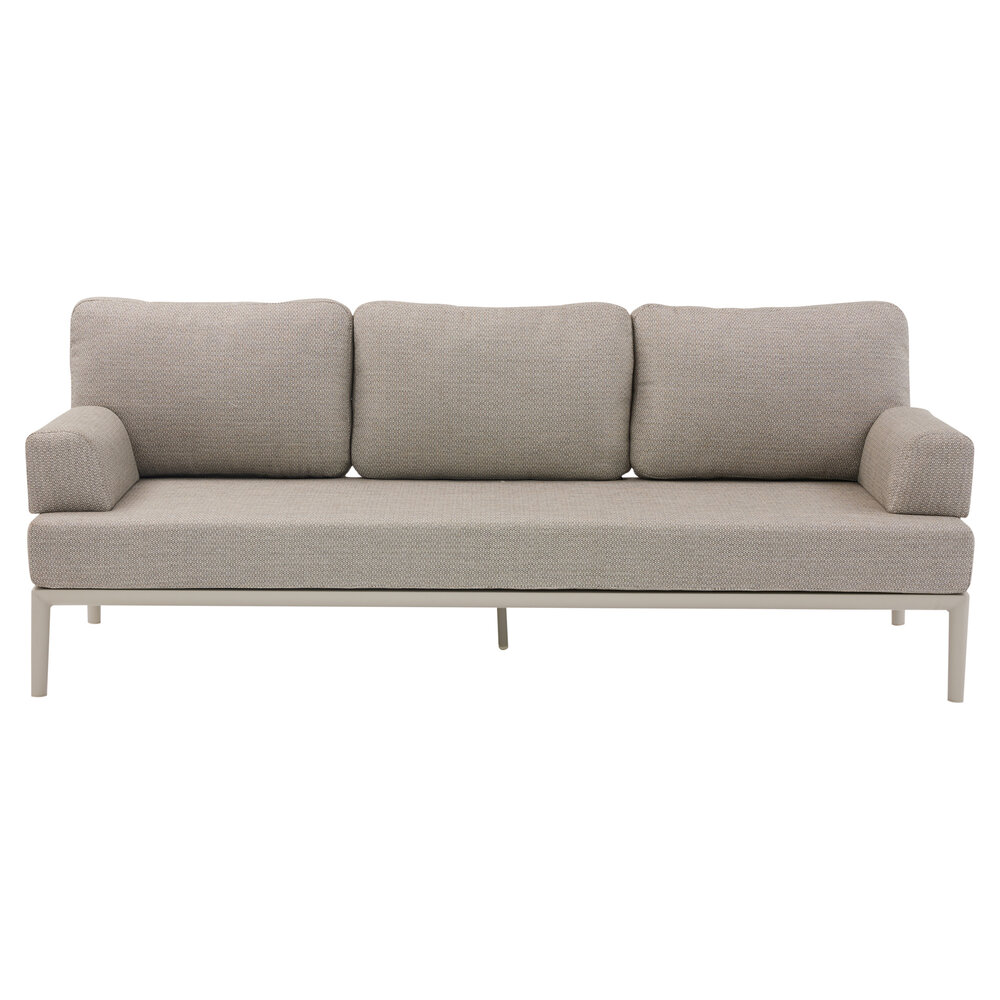 AVH-Collectie Hong Kong 3-zits loungebank aluminium latte zand AVH-Collectie Hong Kong 3-zits loungebank aluminium latte zand