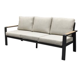 AVH-Collectie Lola 3-zitsbank aluminium antraciet soft grey kussens AVH-Collectie Lola 3-zitsbank aluminium antraciet soft grey kussens