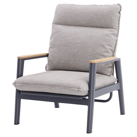 AVH-Collectie Alzano lounge tuinstoel verstelbaar zand rope aluminium antraciet AVH-Collectie Alzano lounge tuinstoel verstelbaar zand rope aluminium antraciet