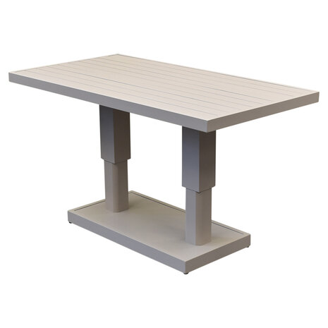 AVH-Collectie Saigon lounge dining set 6 delig verstelbare tafel latte zand aluminium AVH-Collectie Saigon lounge dining set 6 delig verstelbare tafel latte zand aluminium