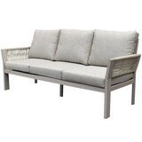 AVH-Collectie Saigon 3-zitsbank aluminium latte soft grey kussens AVH-Collectie Saigon 3-zitsbank aluminium latte soft grey kussens
