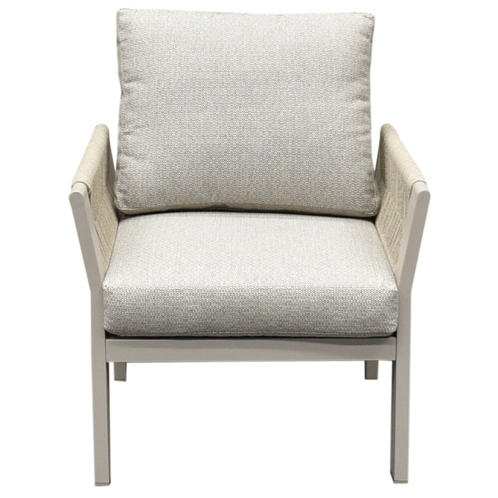 AVH-Collectie Saigon lounge tuinstoel aluminium latte soft grey kussens AVH-Collectie Saigon lounge tuinstoel aluminium latte soft grey kussens