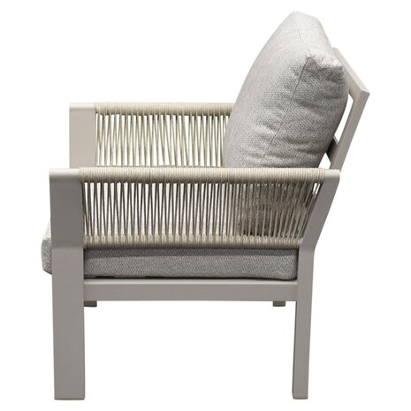 AVH-Collectie Saigon lounge tuinstoel aluminium latte soft grey kussens AVH-Collectie Saigon lounge tuinstoel aluminium latte soft grey kussens