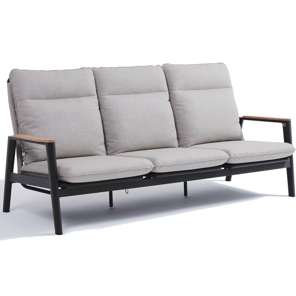 AVH-Collectie Alzano stoel bank loungeset 5 delig verstelbaar zand rope aluminium antraciet AVH-Collectie Alzano stoel bank loungeset 5 delig verstelbaar zand rope aluminium antraciet