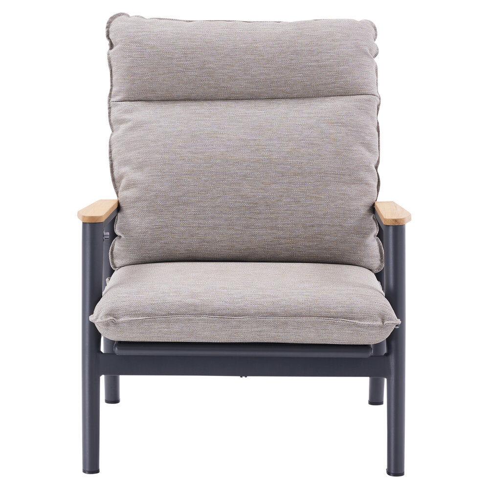 AVH-Collectie Alzano stoel bank loungeset 5 delig verstelbaar zand rope aluminium antraciet AVH-Collectie Alzano stoel bank loungeset 5 delig verstelbaar zand rope aluminium antraciet