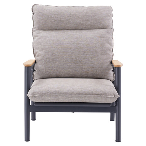 AVH-Collectie Alzano stoel bank loungeset 5 delig verstelbaar zand rope aluminium antraciet AVH-Collectie Alzano stoel bank loungeset 5 delig verstelbaar zand rope aluminium antraciet