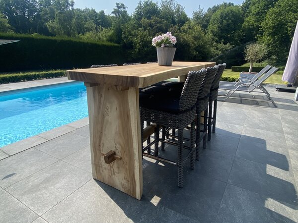 AVH-Collectie Boomstam bartafel 200x70xH110 cm – bladdikte 8 cm