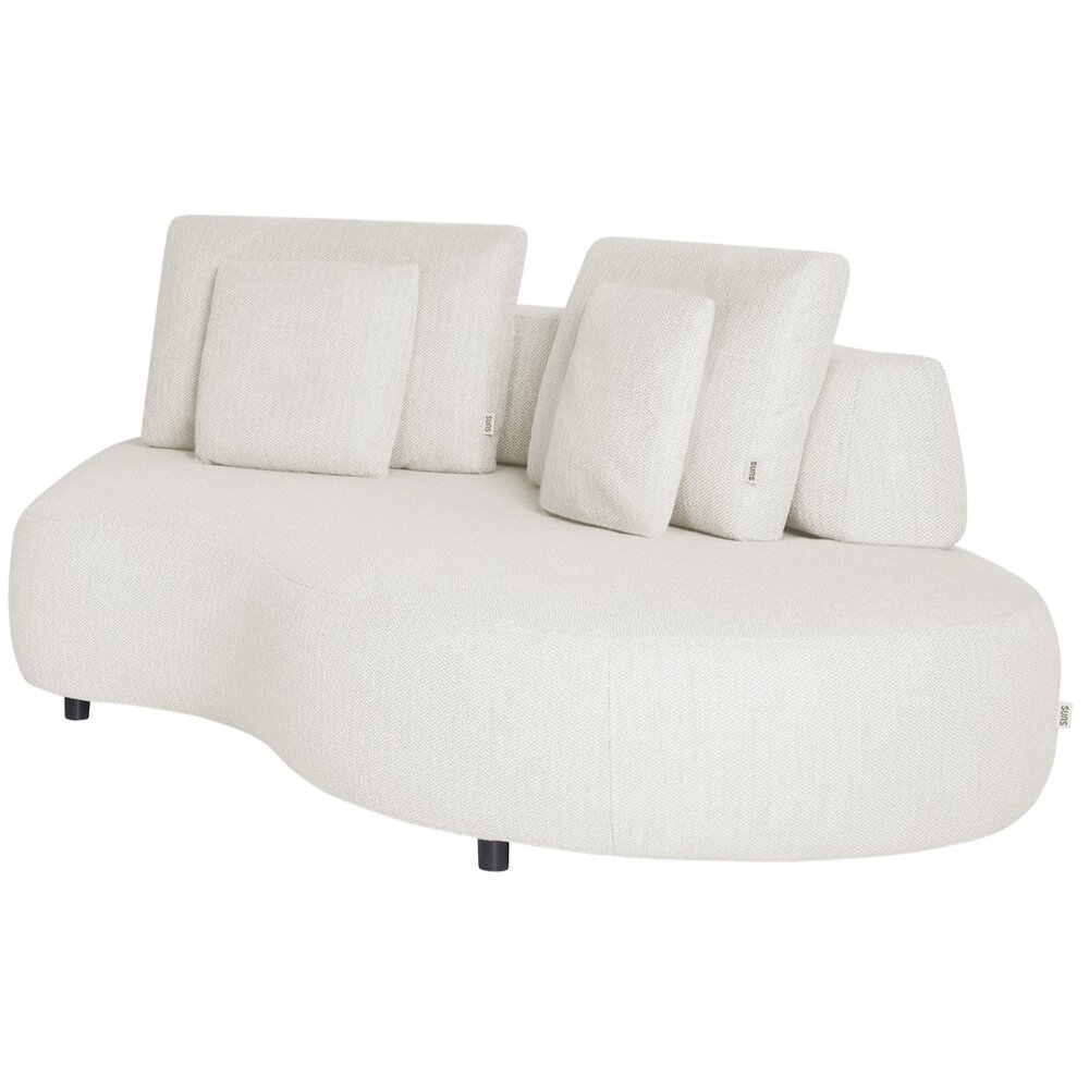 SUNS Blocchi 2-zitsbank moon links wit grijs boucle SUNS