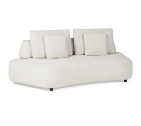 SUNS Blocchi 2-zitsbank curved wit grijs boucle SUNS