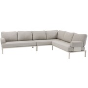 AVH-Collectie Hong Kong hoek loungeset 3 delig aluminium latte zand