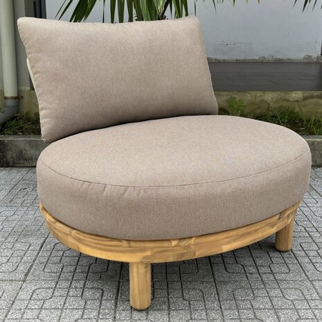 AVH-Collectie Eleganza organische lounge tuinstoel hardhout AVH-Collectie Eleganza organische lounge tuinstoel hardhout