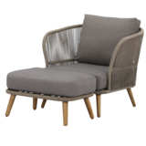 AVH-Collectie Volterra lounge balkonset 2-delig licht bruin wicker AVH-Collectie Volterra lounge balkonset 2-delig licht bruin wicker