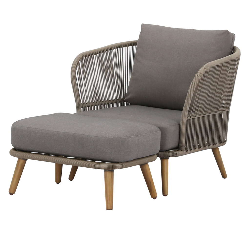 AVH-Collectie Volterra lounge balkonset 3 delig licht bruin wicker AVH-Collectie Volterra lounge balkonset 3 delig licht bruin wicker