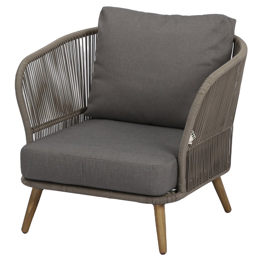 AVH-Collectie Volterra lounge balkonset 5-delig licht bruin wicker AVH-Collectie Volterra lounge balkonset 5-delig licht bruin wicker