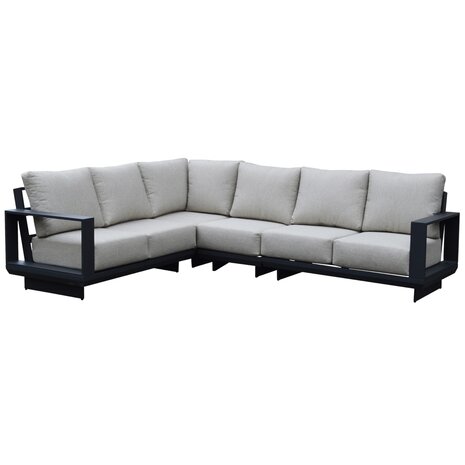 AVH-Collectie Avellino hoek loungeset 6 delig antraciet aluminium soft grey AVH-Collectie Avellino hoek loungeset 6 delig antraciet aluminium soft grey