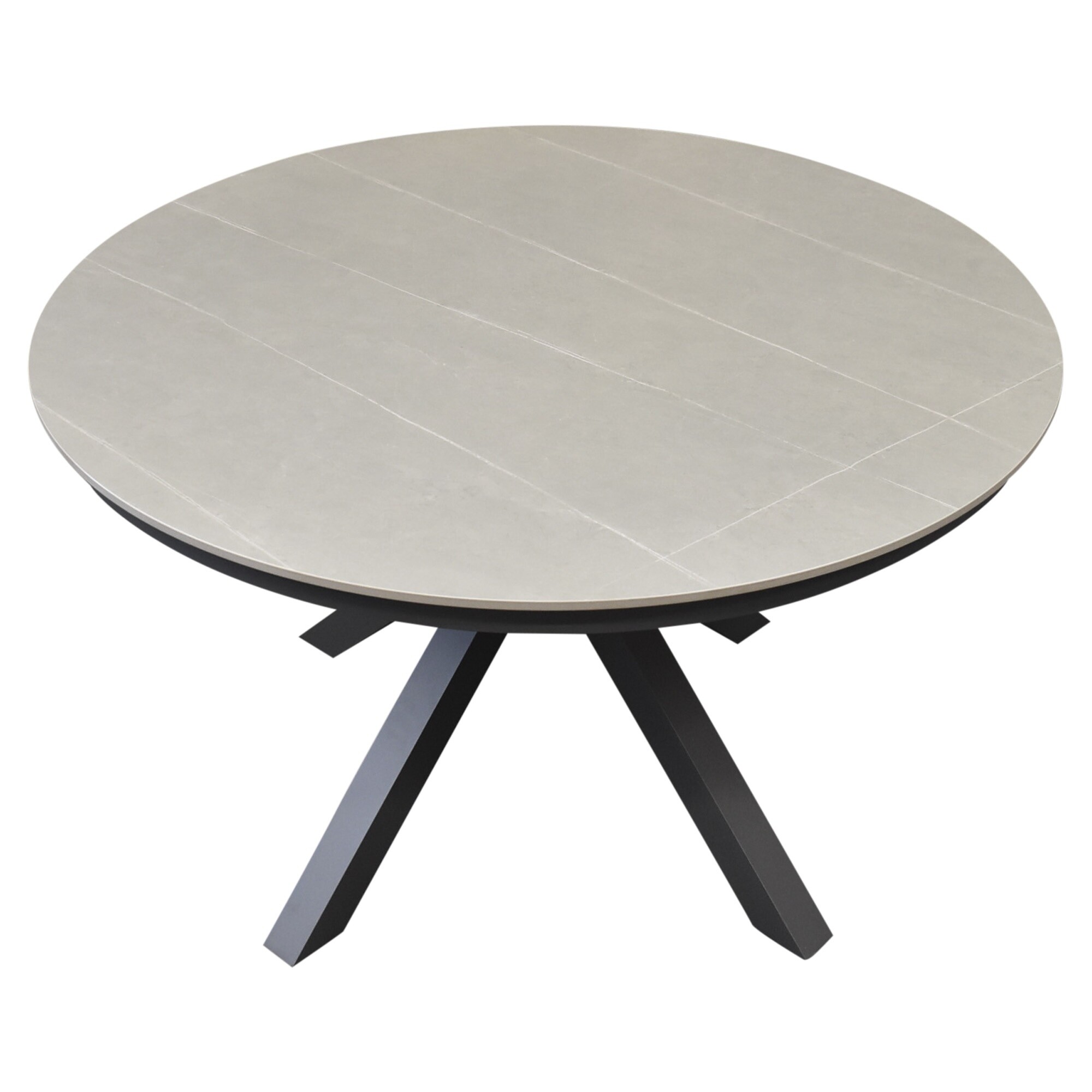 Samantha dining tuintafel 120xH75 cm rond antraciet keramisch blad ...