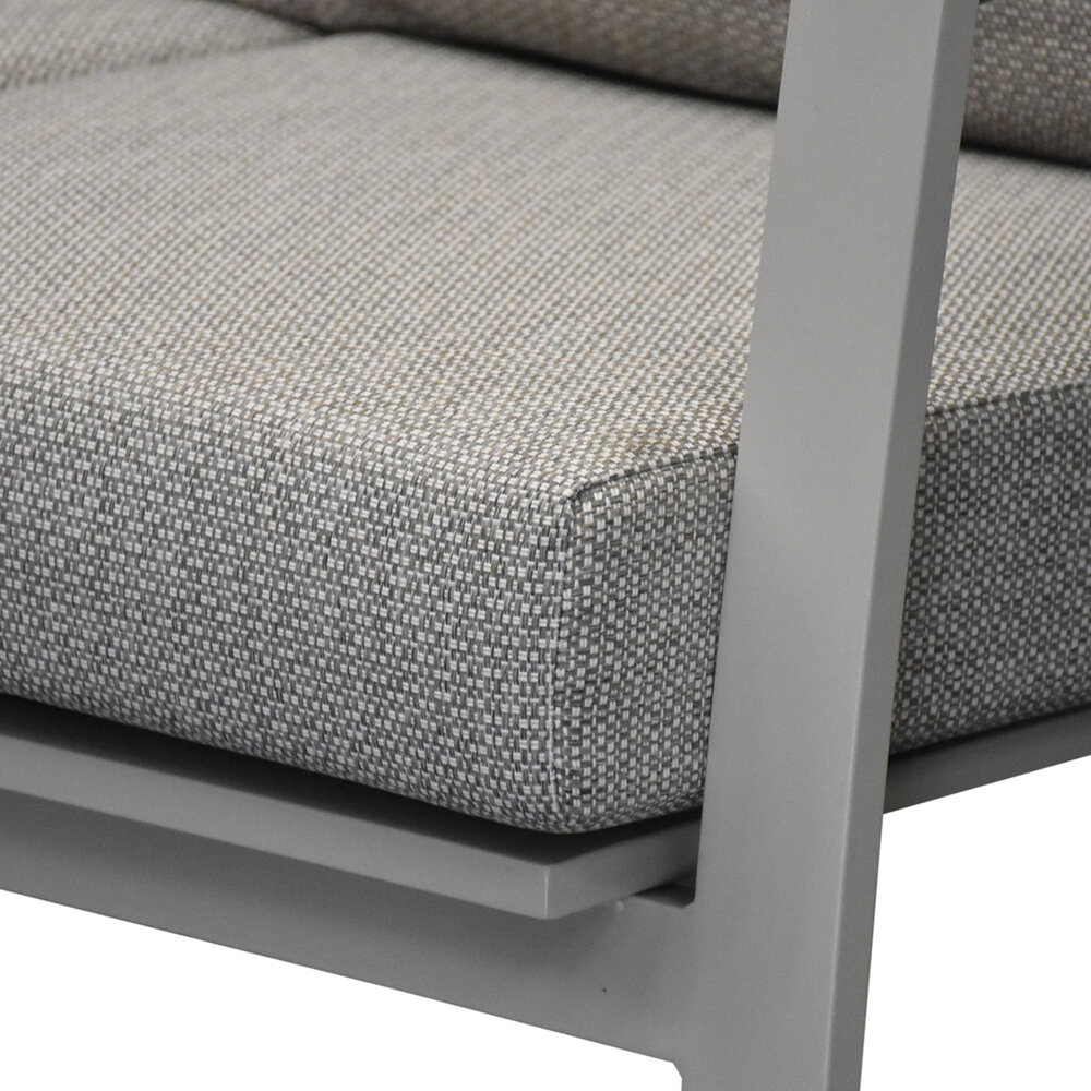 AVH-Collectie Barolo 3-zitsbank verstelbaar aluminium latte