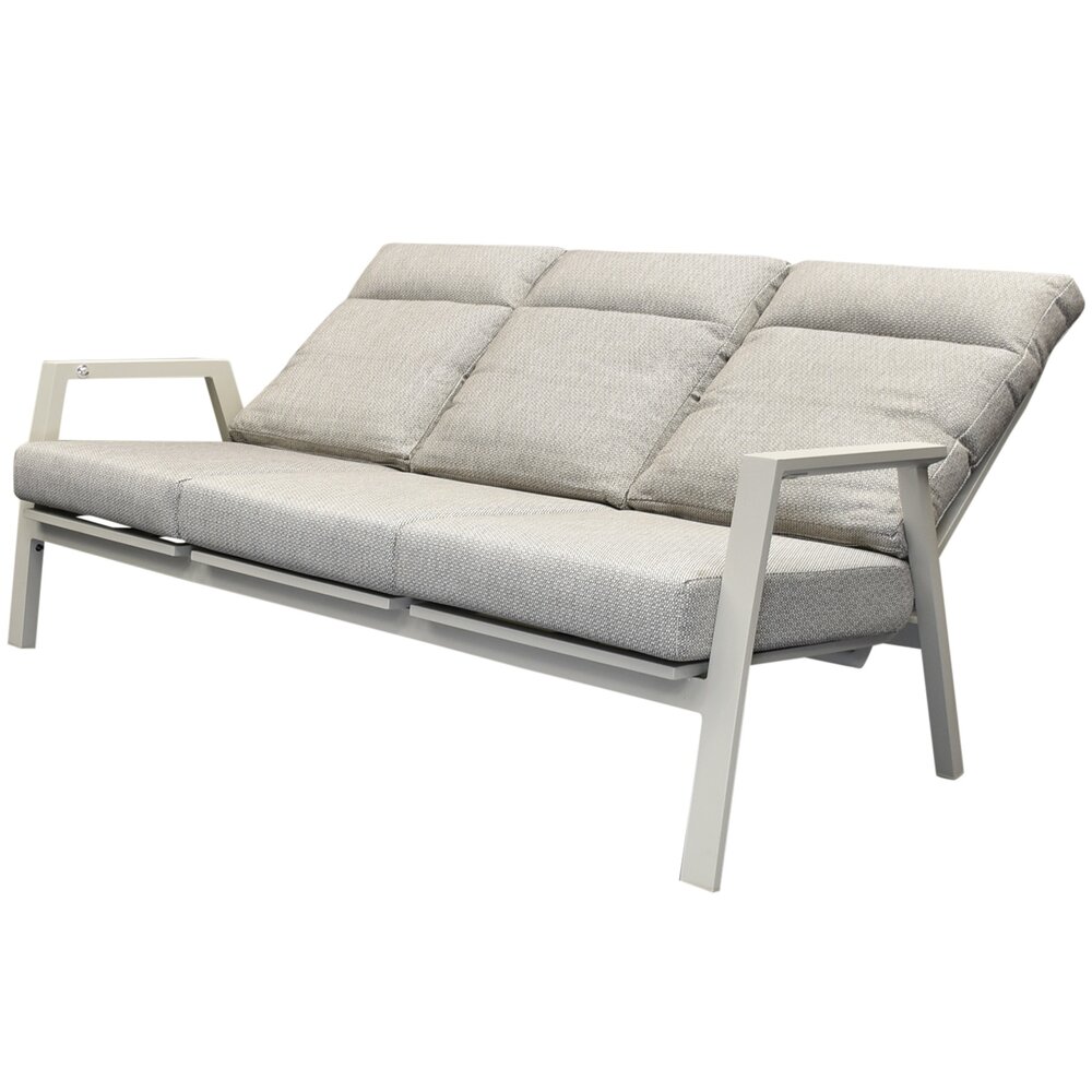 AVH-Collectie Barolo 3-zitsbank verstelbaar aluminium latte