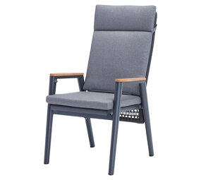 AVH-Collectie Estella dining tuinstoel verstelbaar rope aluminium antraciet AVH-Collectie Estella dining tuinstoel verstelbaar rope aluminium antraciet