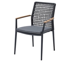 AVH-Collectie Salta dining tuinstoel rope aluminium antraciet stapelbaar AVH-Collectie Salta dining tuinstoel rope aluminium antraciet stapelbaar