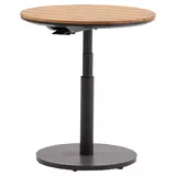 AVH-Collectie San Sebastian bijzettafel 59xH45-65 cm rond aluminium antraciet teak blad AVH-Collectie San Sebastian bijzettafel 59xH45-65 cm rond aluminium antraciet teak blad