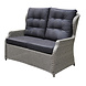 AVH-Collectie Ibiza 2-zits loungebank grijs wicker AVH-Collectie Ibiza 2-zits loungebank grijs wicker