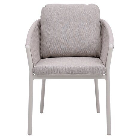 AVH-Collectie Joshua dining tuinstoel rope aluminium latte zand AVH-Collectie Joshua dining tuinstoel rope aluminium latte zand