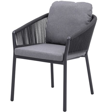 AVH-Collectie Joshua dining tuinstoel rope aluminium antraciet AVH-Collectie Joshua dining tuinstoel rope aluminium antraciet