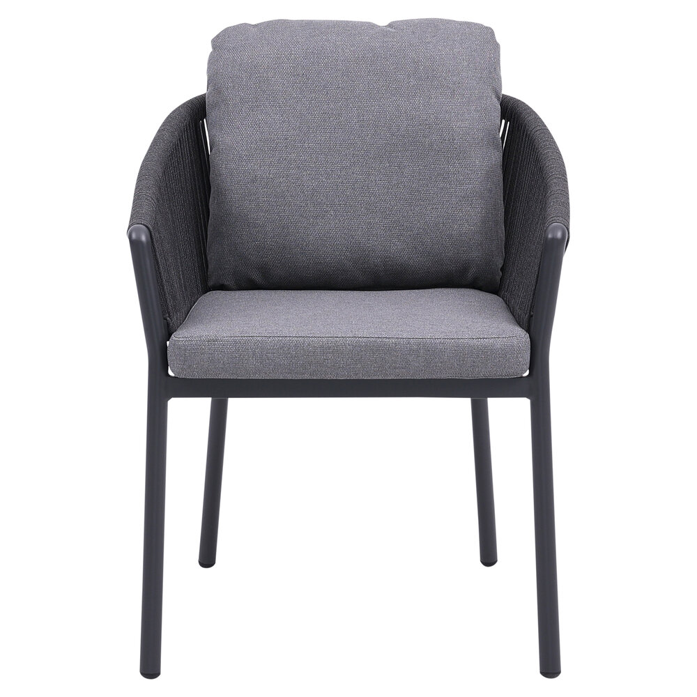 AVH-Collectie Joshua dining tuinstoel rope aluminium antraciet AVH-Collectie Joshua dining tuinstoel rope aluminium antraciet