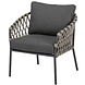 AVH-Collectie Amalfi low dining tuinstoel antraciet zand rope AVH-Collectie Amalfi low dining tuinstoel antraciet zand rope