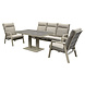 AVH-Collectie Barolo Pacific stoel bank dining loungeset 4 delig verstelbaar latte