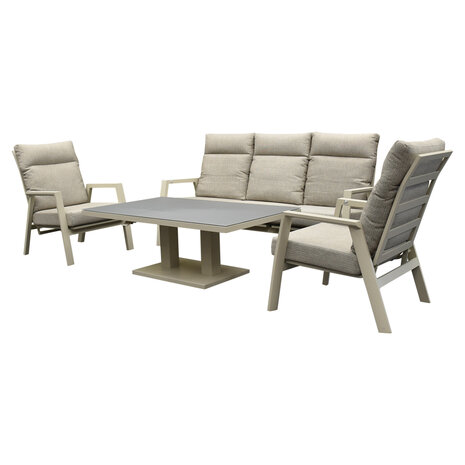 AVH-Collectie Barolo Pacific stoel bank dining loungeset 4 delig verstelbaar latte