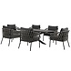 AVH-Collectie Amalfi San Francisco low dining tuinset 7 delig 240x100xH76 cm keramiek rope AVH-Collectie Amalfi San Francisco low dining tuinset 7 delig 240x100xH76 cm keramiek rope